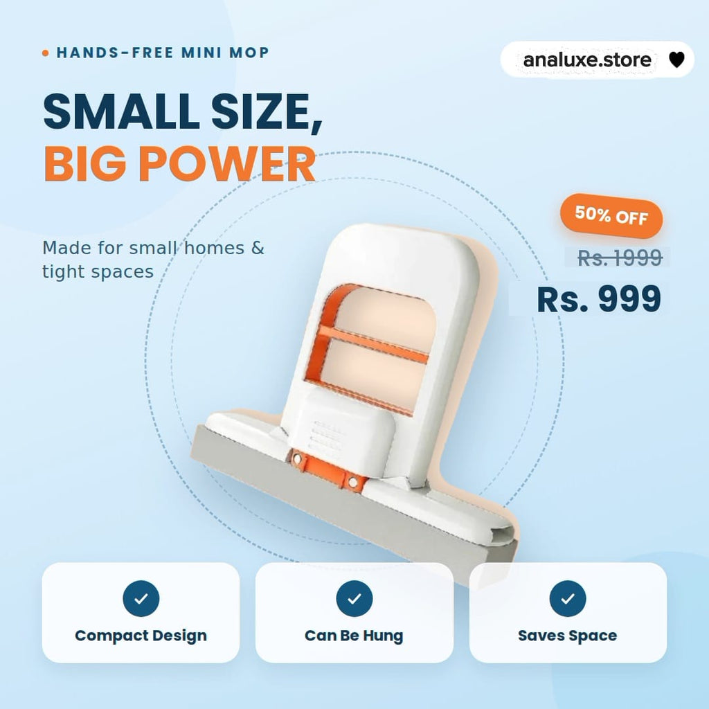 360° Mini Cleaning Mop | Compact & Super Absorbent | Free Delivery